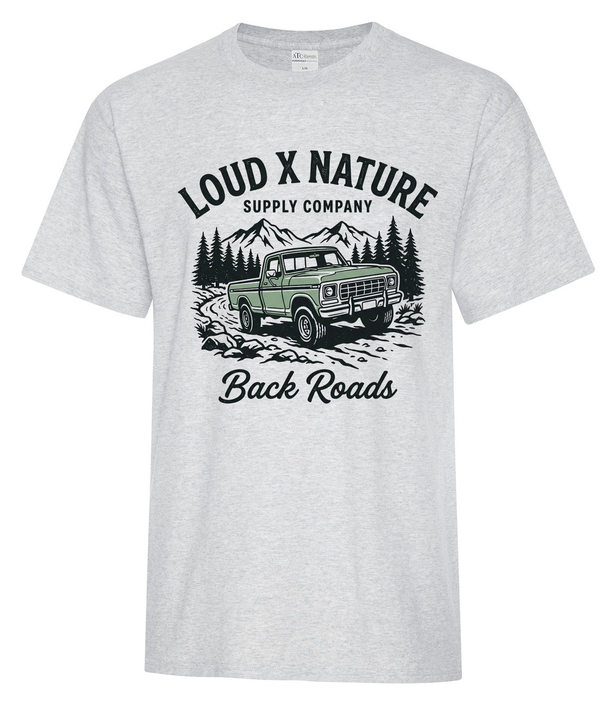 Back Roads Truck Tee — Ash Grey