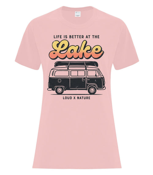 Better at the Lake Ladies Tee — Pale Blush
