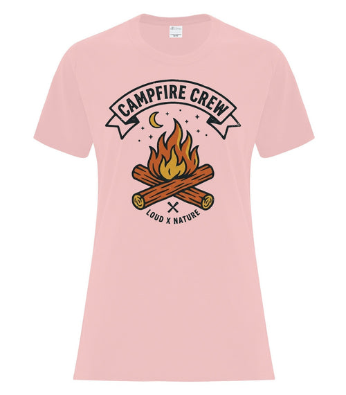 Campfire Crew Ladies Tee — Pale Blush