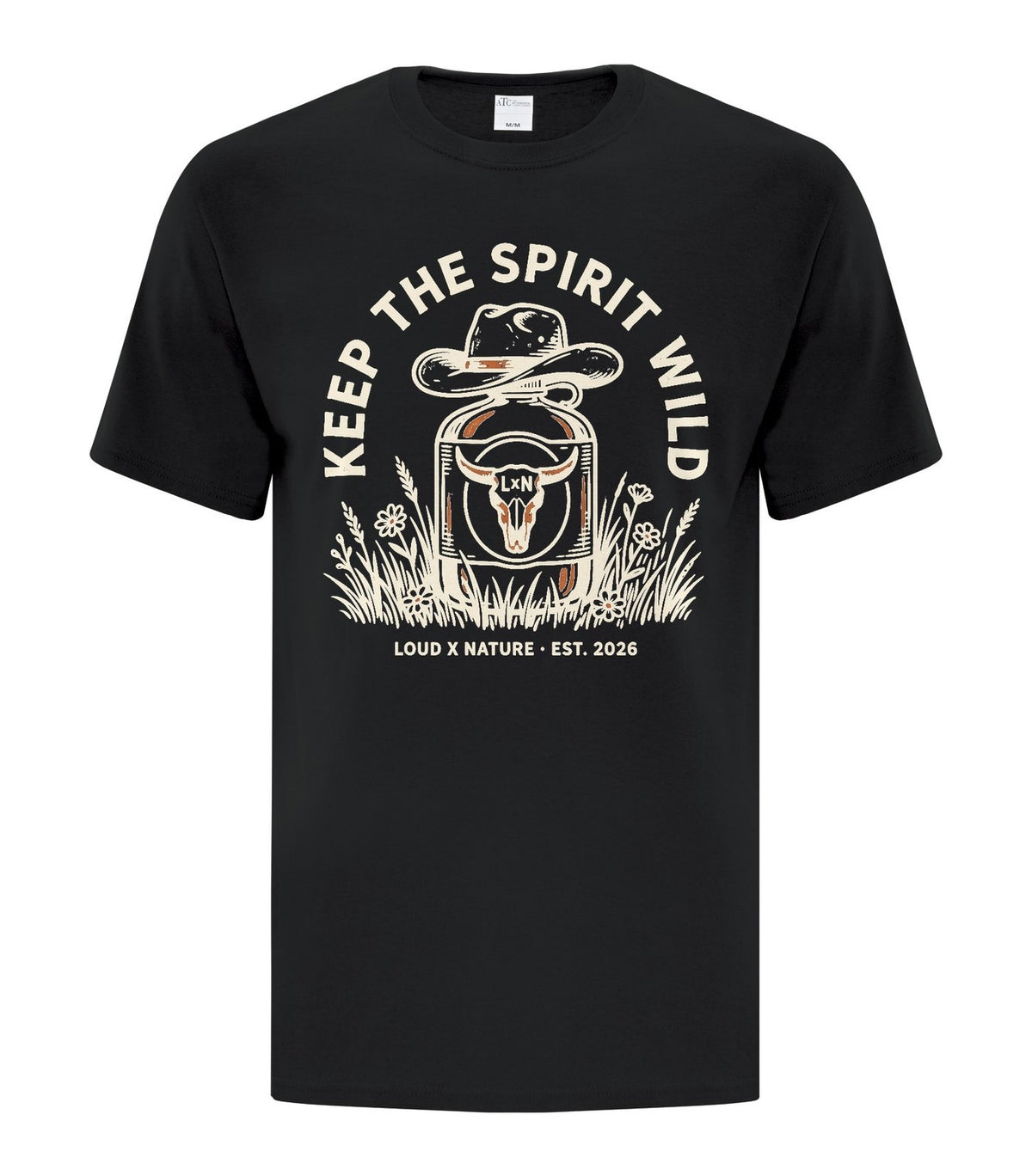 Keep the Spirit Wild Tee — Black
