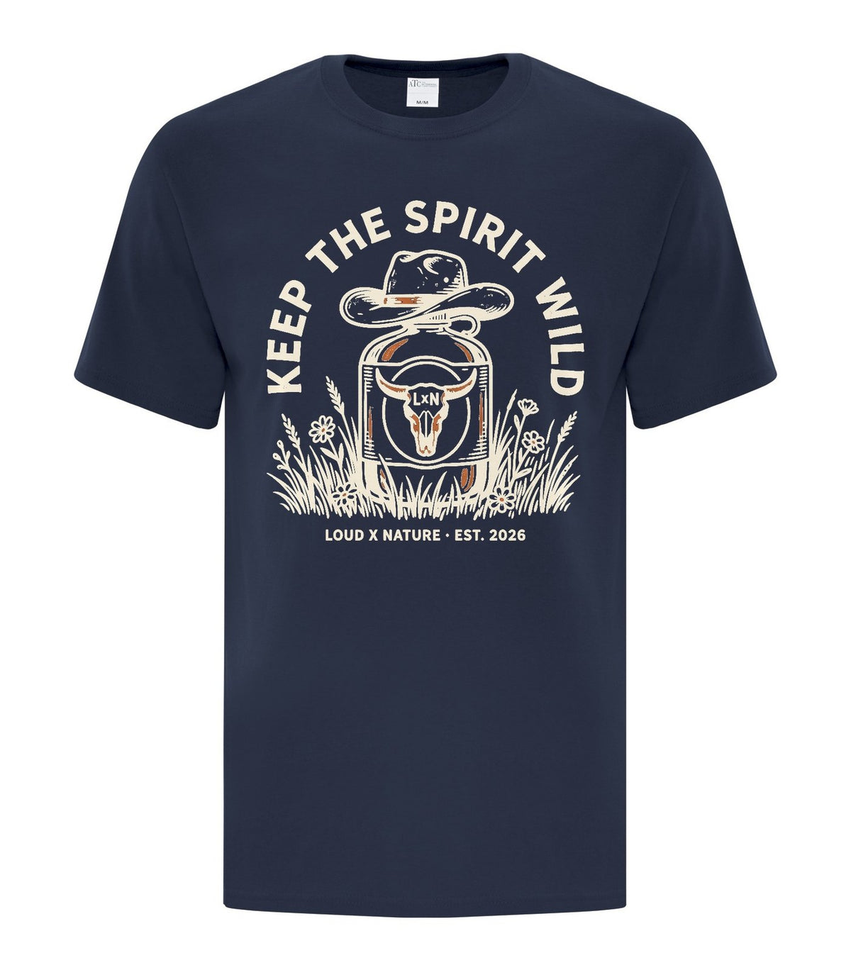 Keep the Spirit Wild Tee — Navy