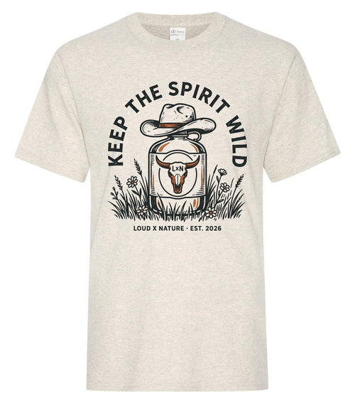 Keep the Spirit Wild Tee — Oatmeal Heather