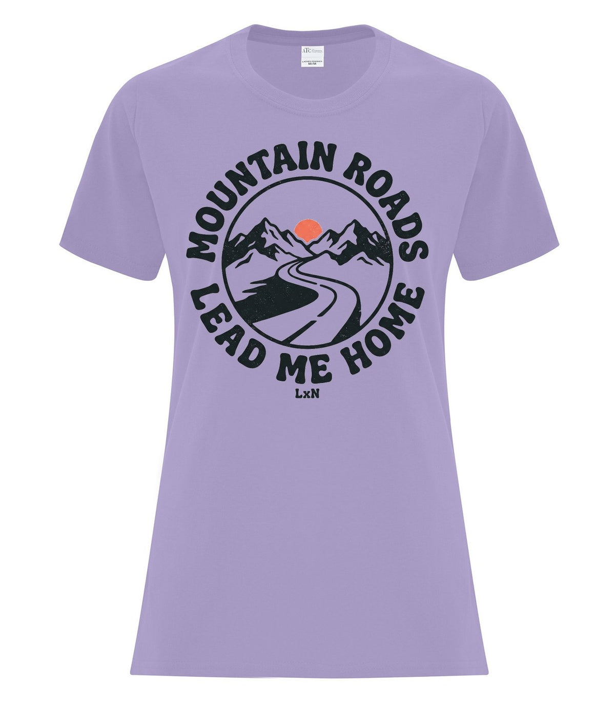 Mountain Roads Ladies Tee — Lavender