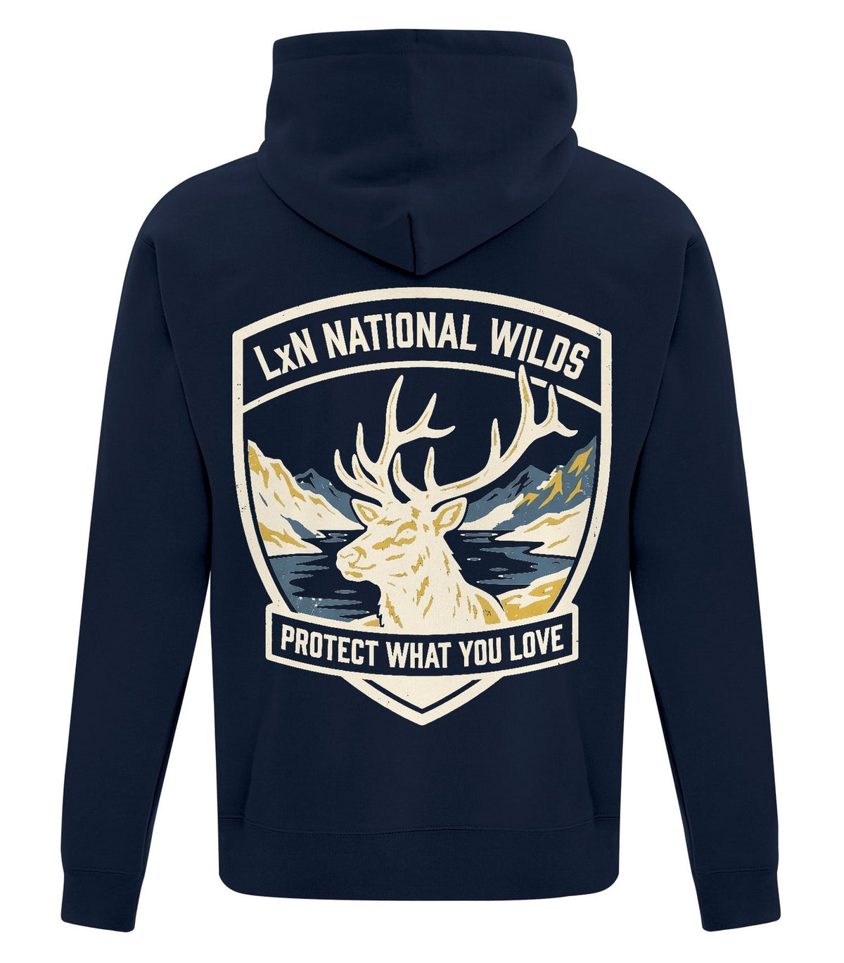 National Wilds Zip Hoodie — Navy (back)
