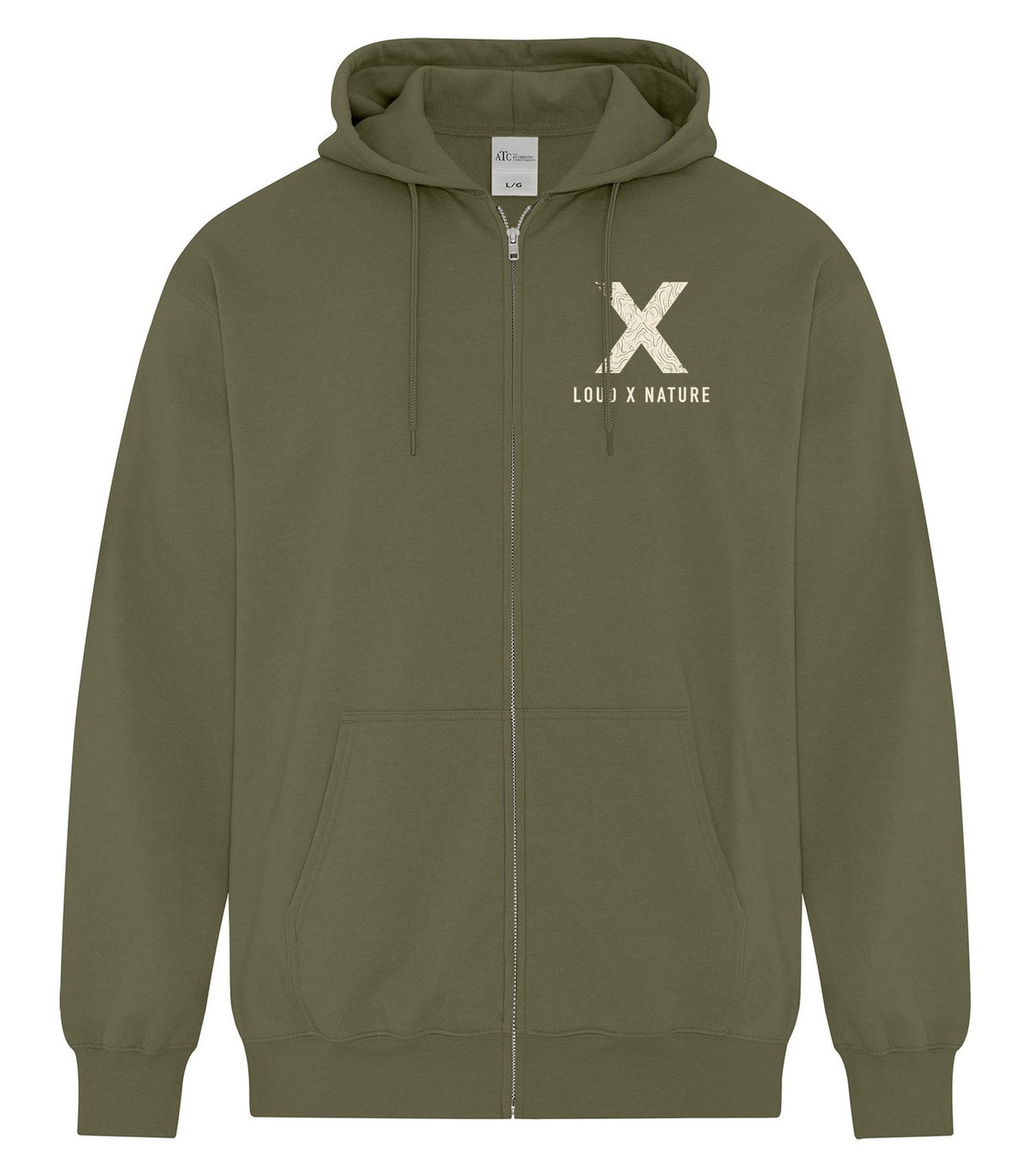 National Wilds Zip Hoodie — Military Green