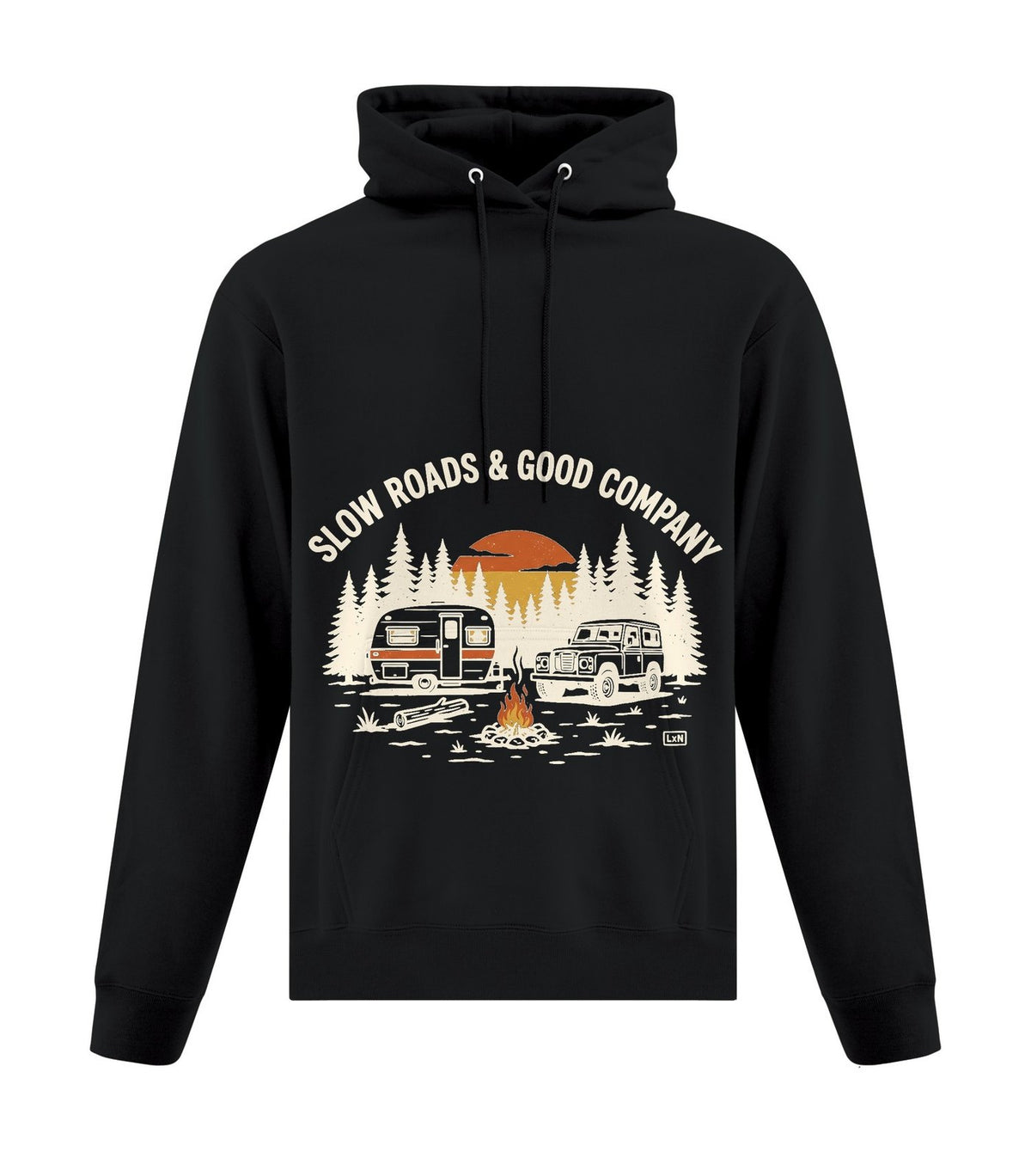 Slow Roads Hoodie — Black