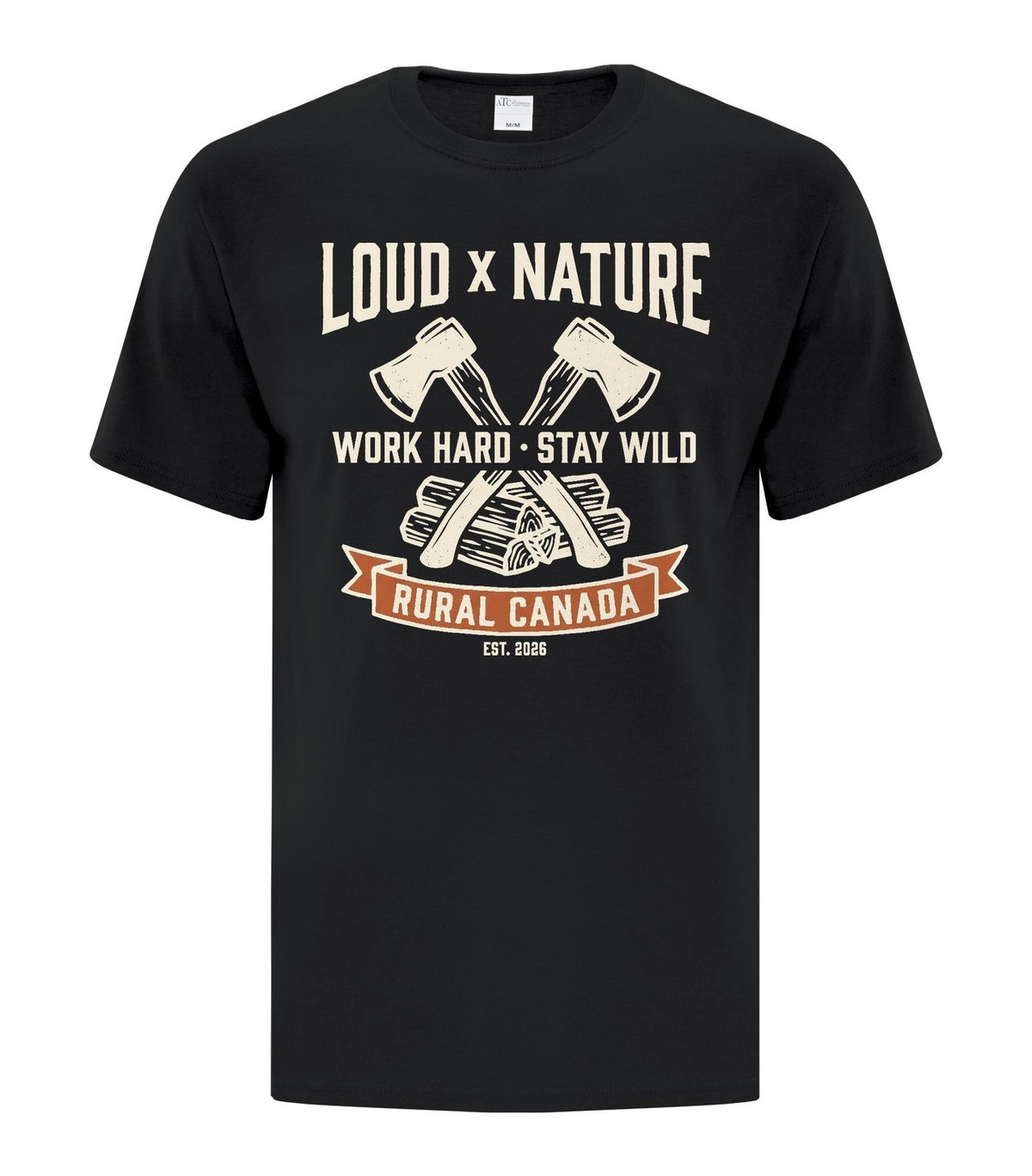 Work Hard Stay Wild Tee — Black