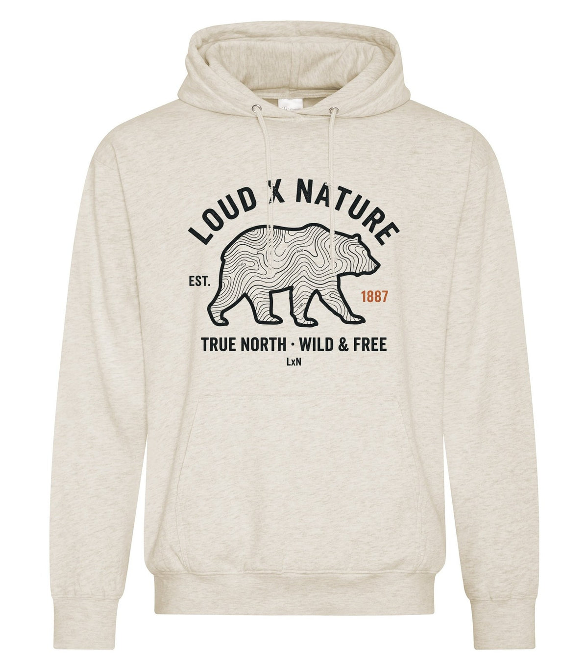 Topo Bear Hoodie — Oatmeal Heather