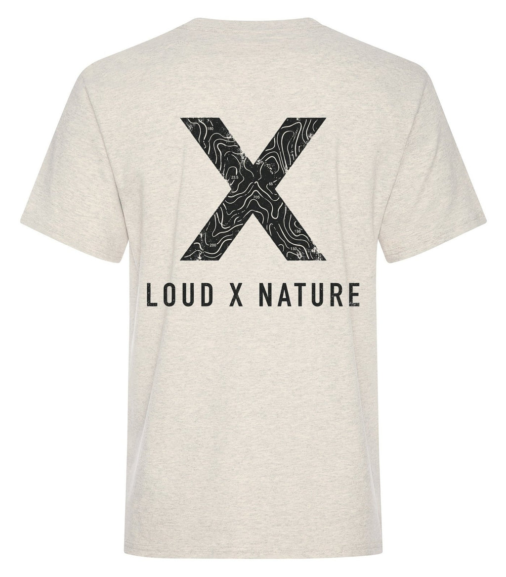 Topo X Essential Tee — Oatmeal Heather (back)