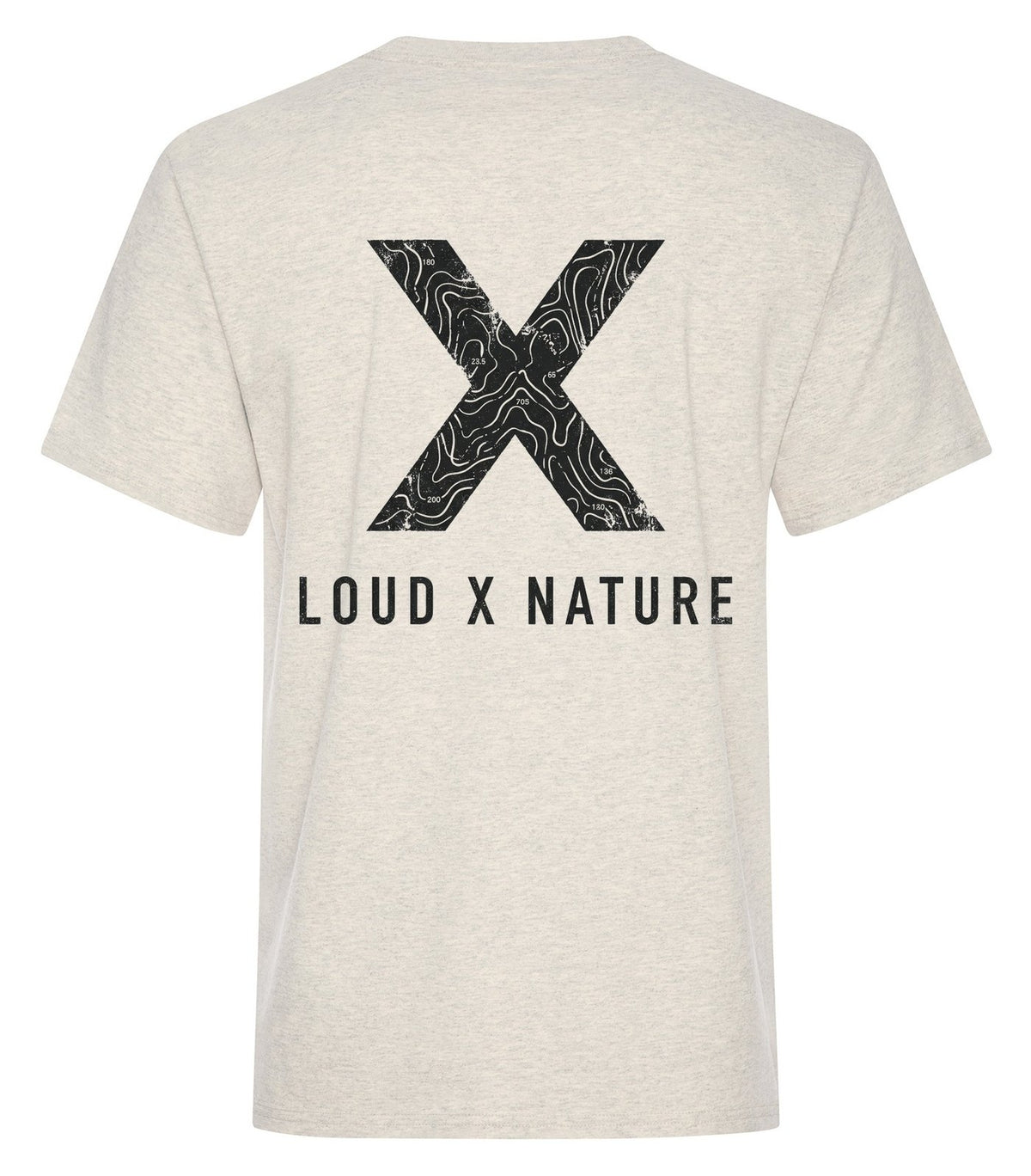 Topo X Essential Tee — Oatmeal Heather (back)