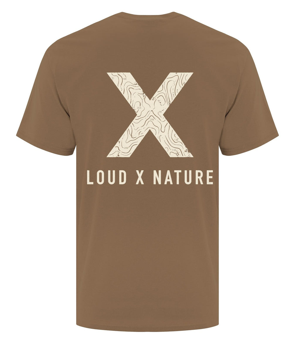 Topo X Essential Tee — Woodland Brown (back)