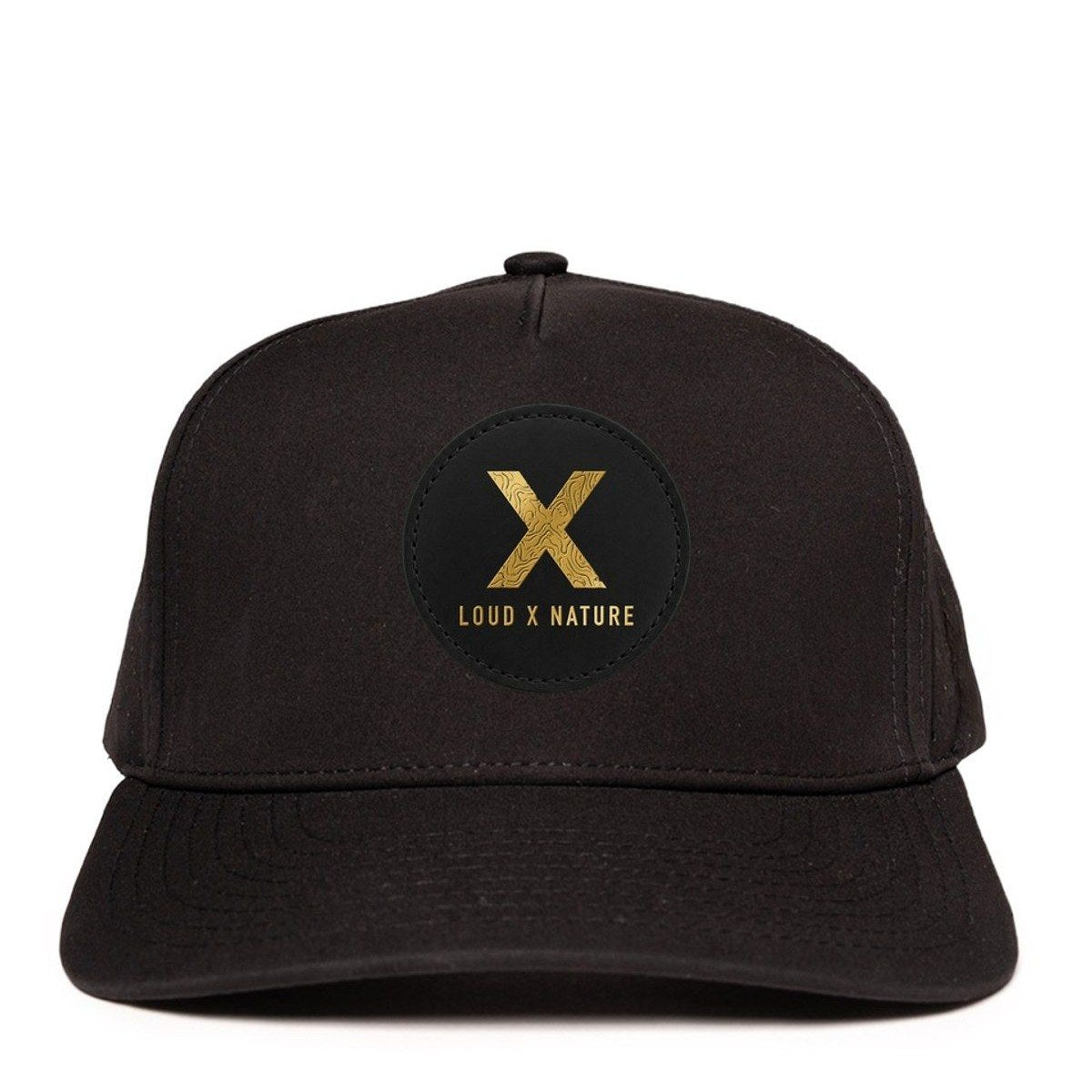 Topo X Leather Patch Cap — Black Laser Mesh