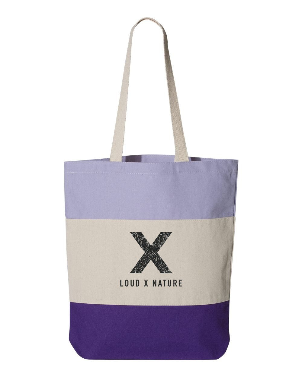 Topo X Canvas Tote — Purple & Lavender